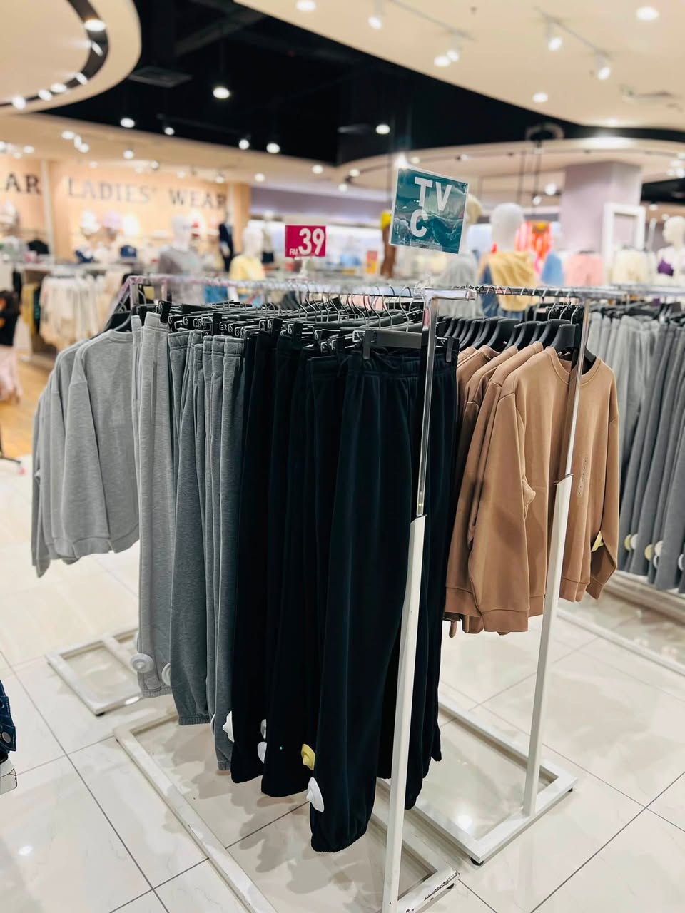 Ladies Wear clothing racks at AEON Tebrau City