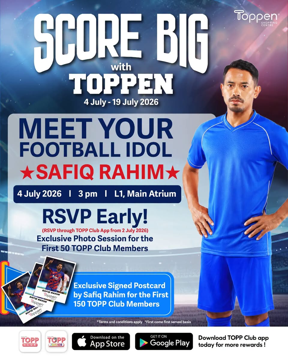 Meet Safiq Rahim at Toppen and Win Signed Jerseys from Football Legends