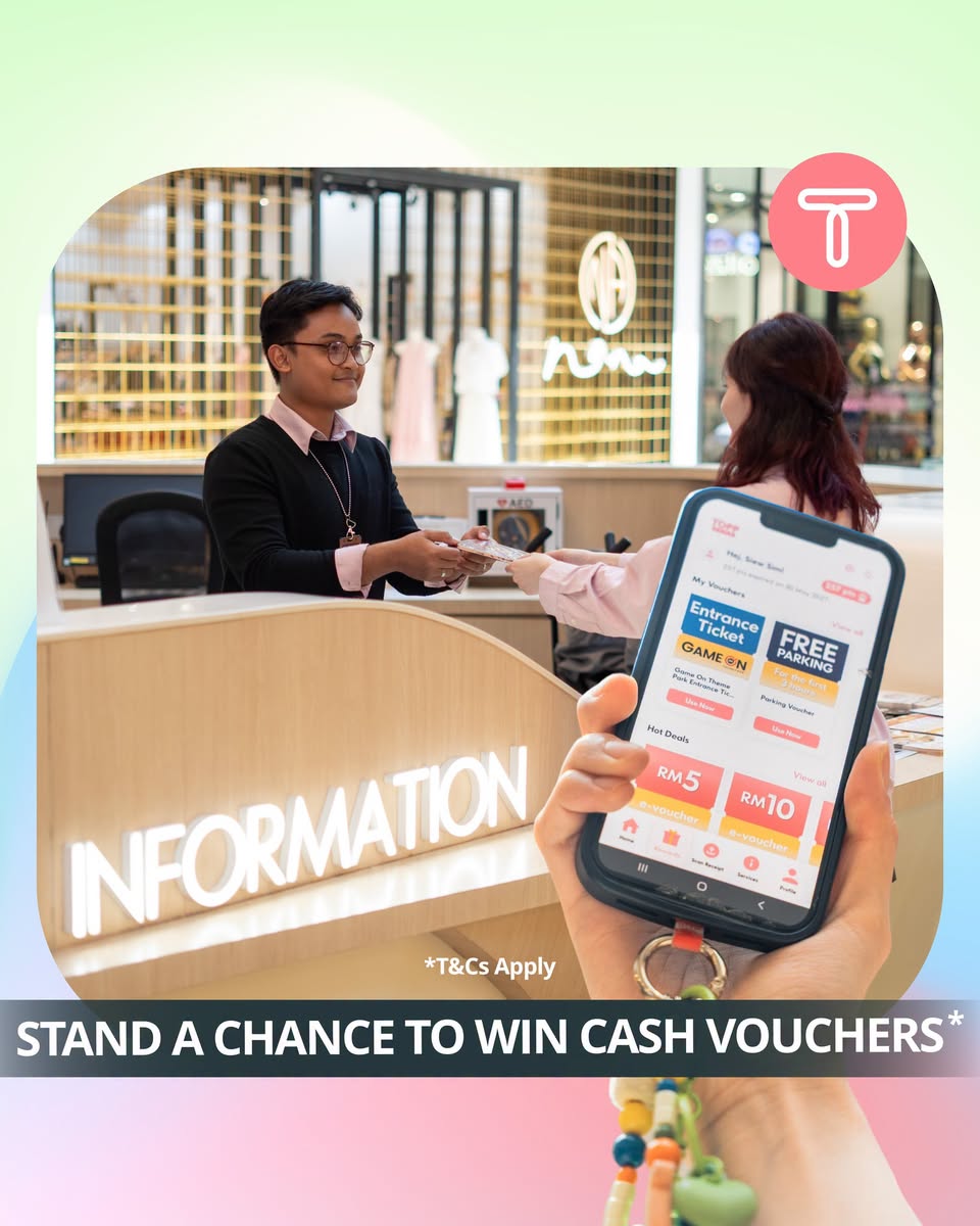 TOPP Club App cash vouchers RM5 and RM10