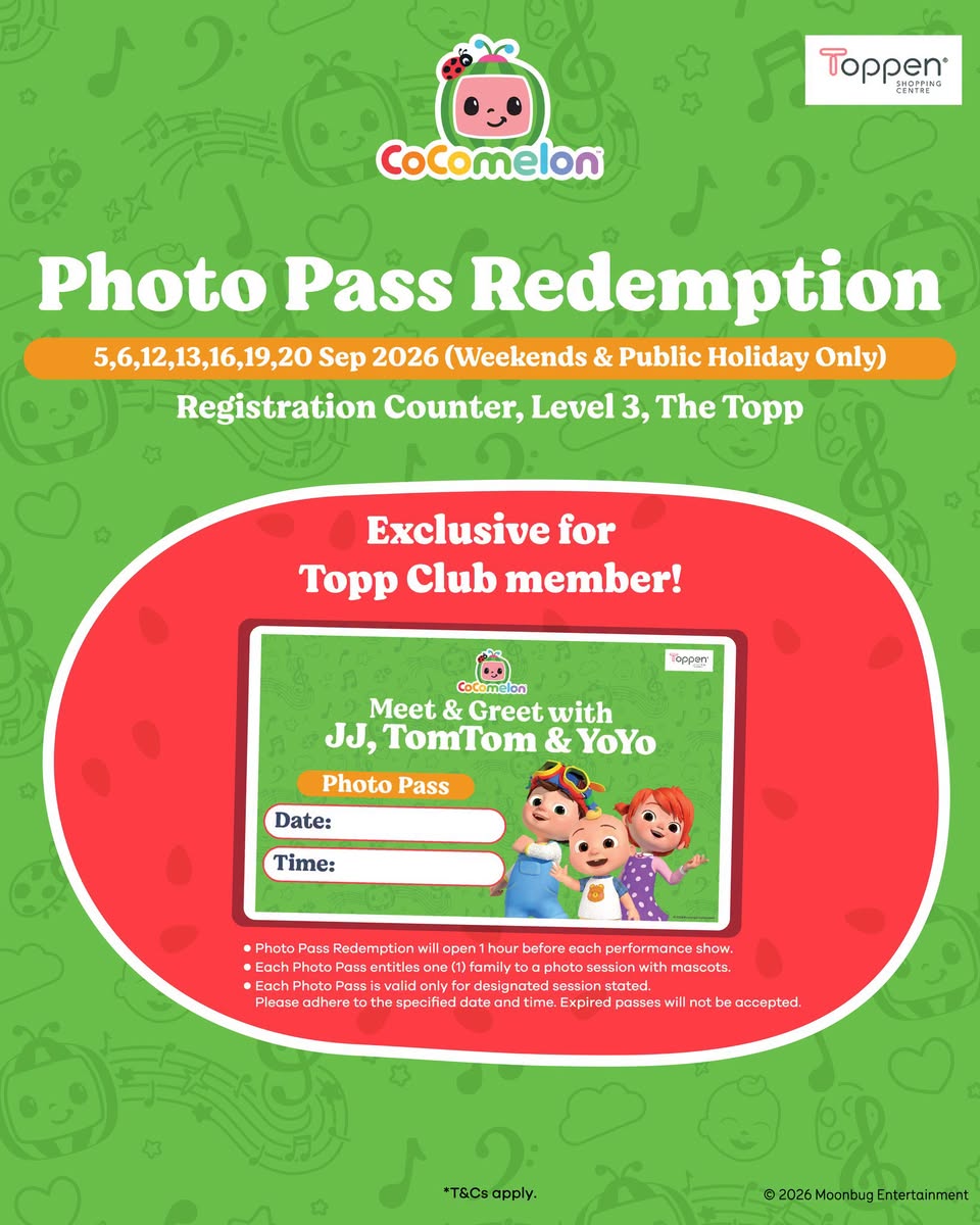 CoComelon Photo Pass Redemption details at Toppen
