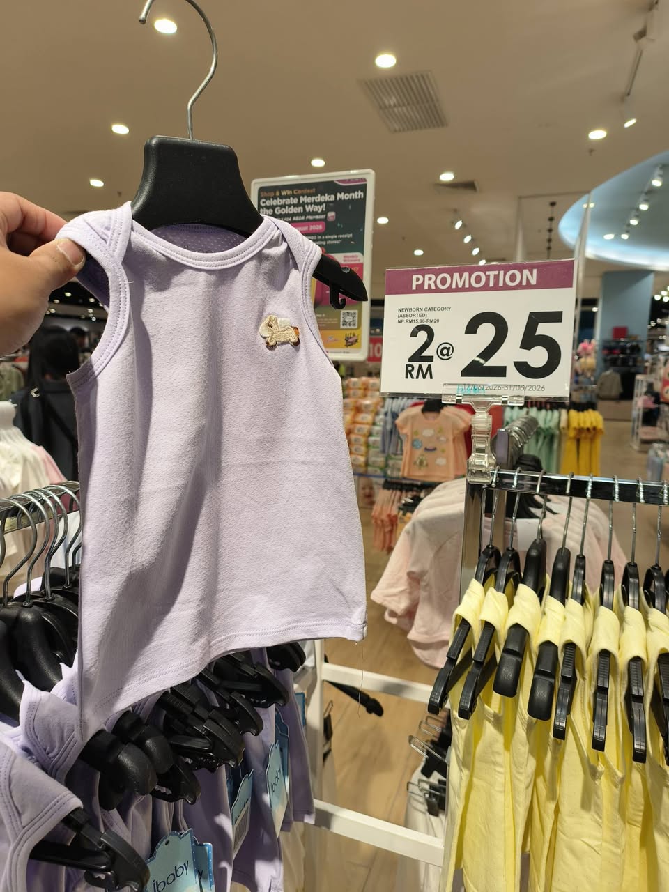 Mandala brand purple baby top at RM2 promotion