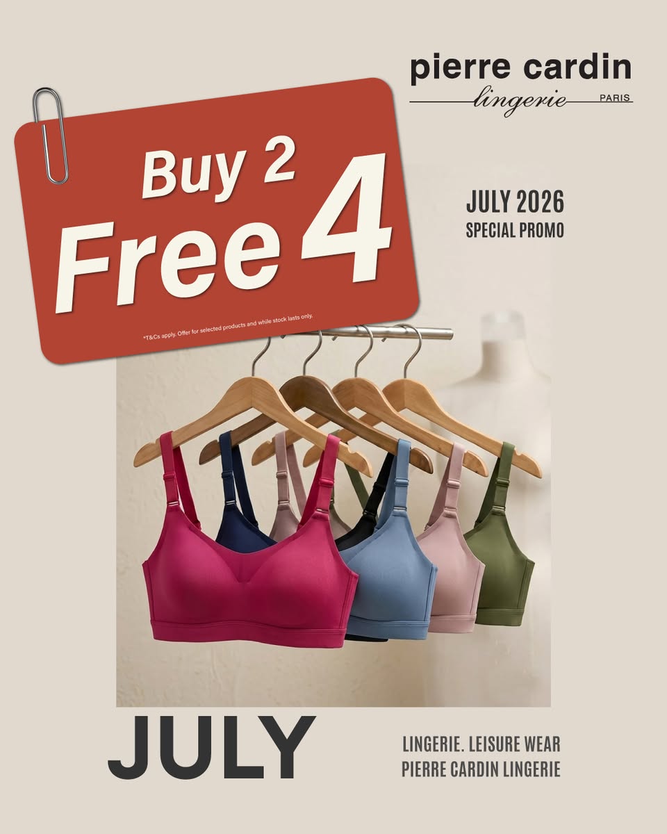 Pierre Cardin Lingerie Paris Buy 2 Free 4 promotion at Toppen