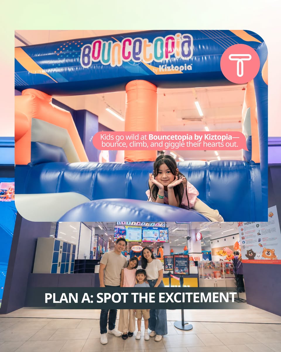 Bouncetopia by Kiztopia inflatable play area at Toppen