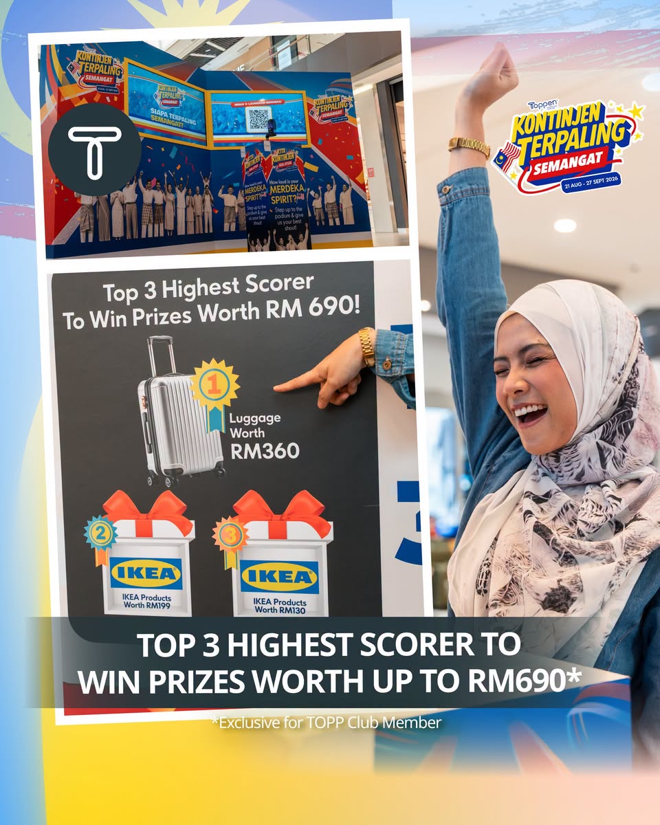 Kontinjen Malaysia spend-and-redeem rewards at Toppen