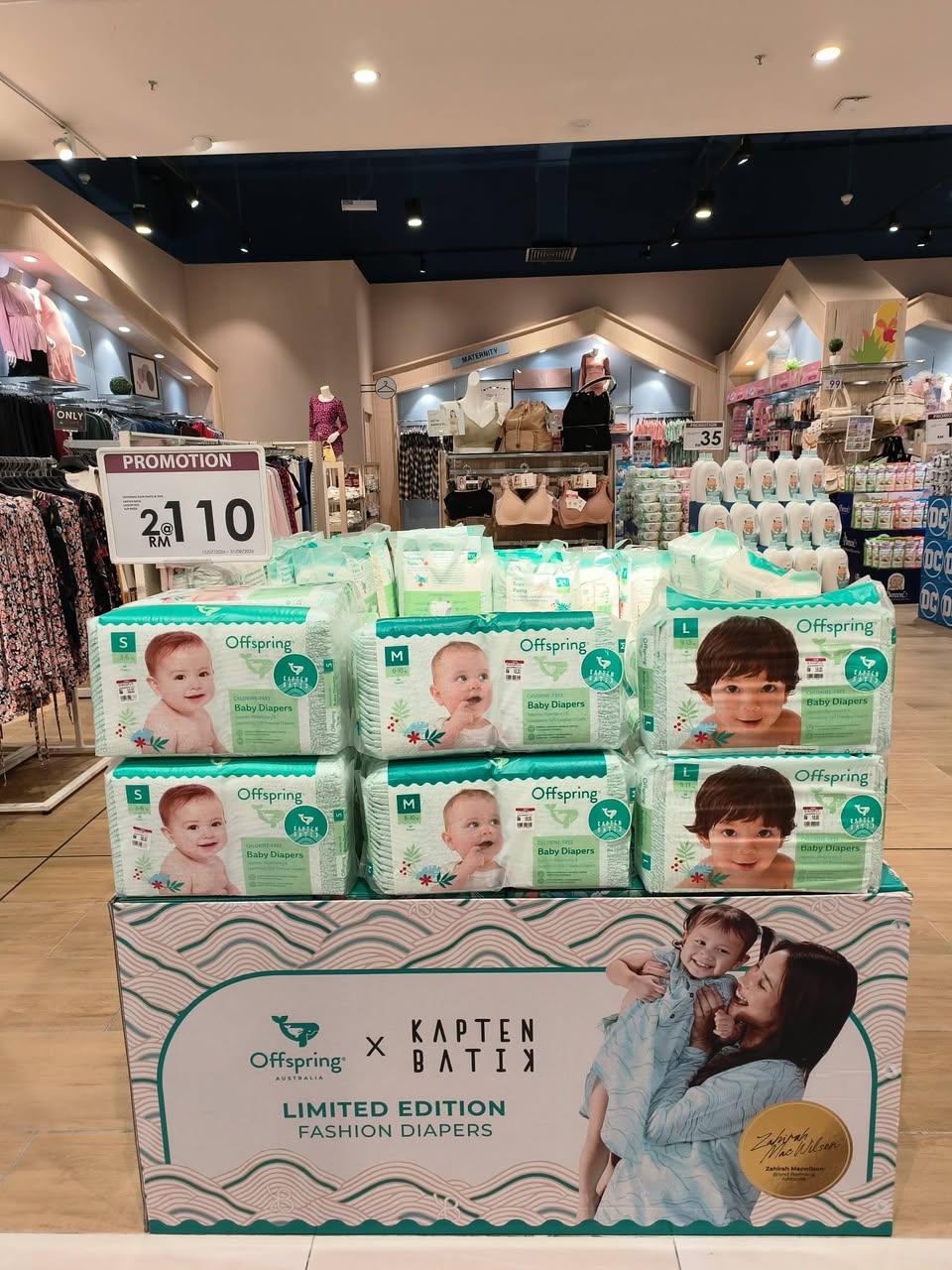 Offspring Australia and Kapten Batik baby product display