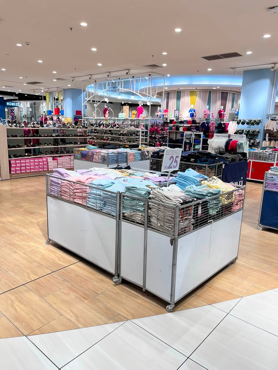 H&M kids clothing display at Tebrau City clearance sale