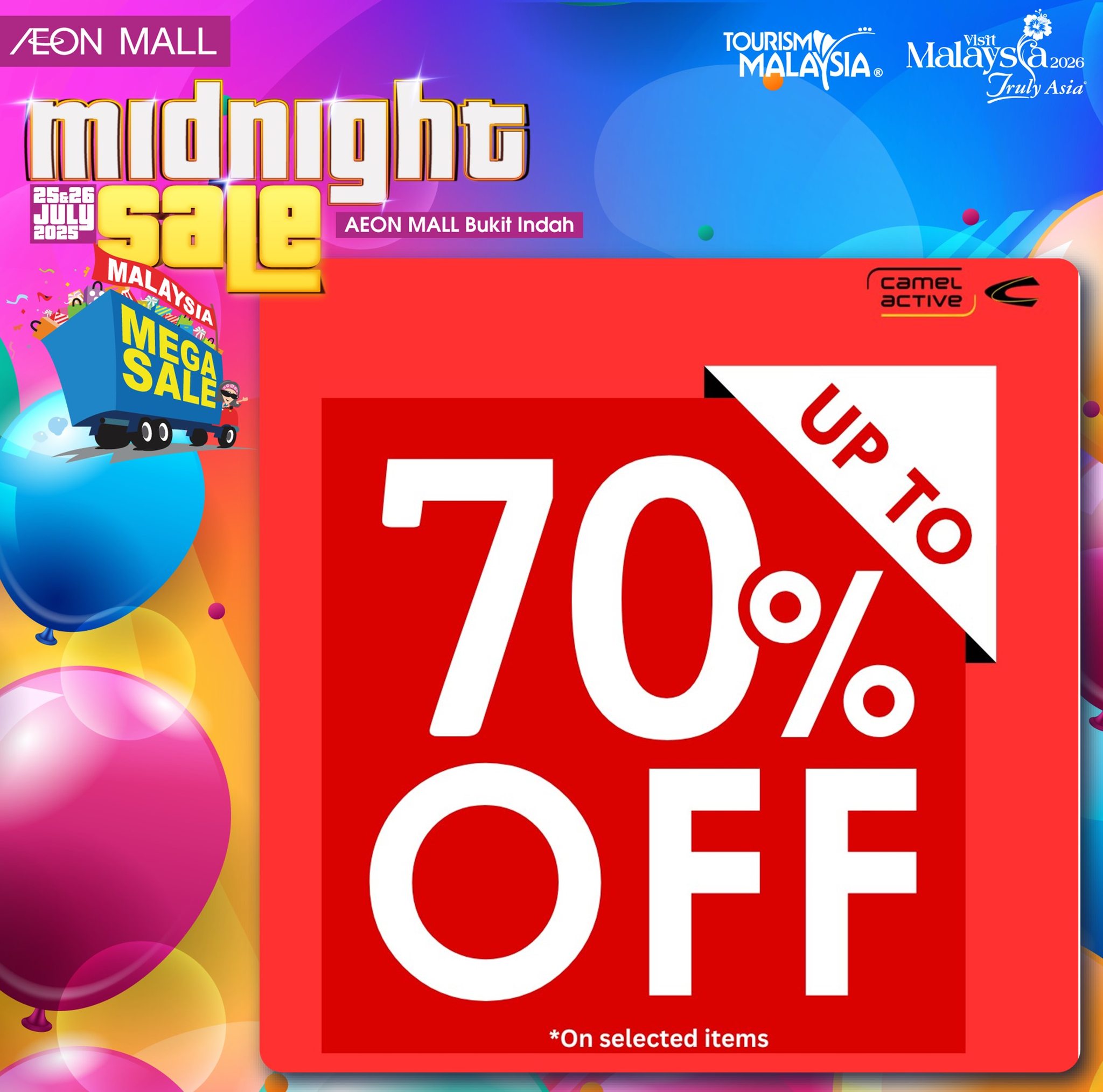 Limited time offers sign at AEON MALL Bukit Indah