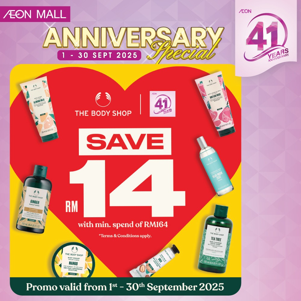 Shoppers enjoying exclusive deals during the AEON MALL 41st Anniversary