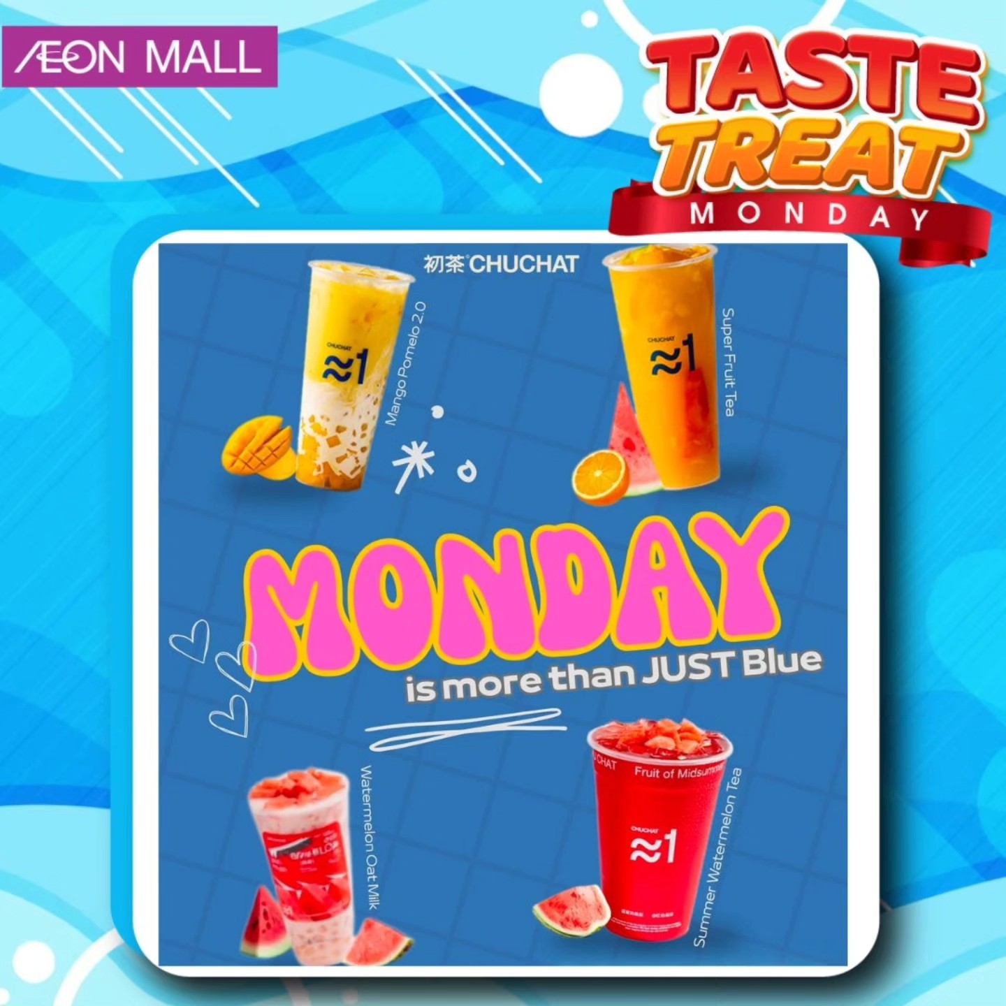 A family exploring various retail offerings within AEON Mall