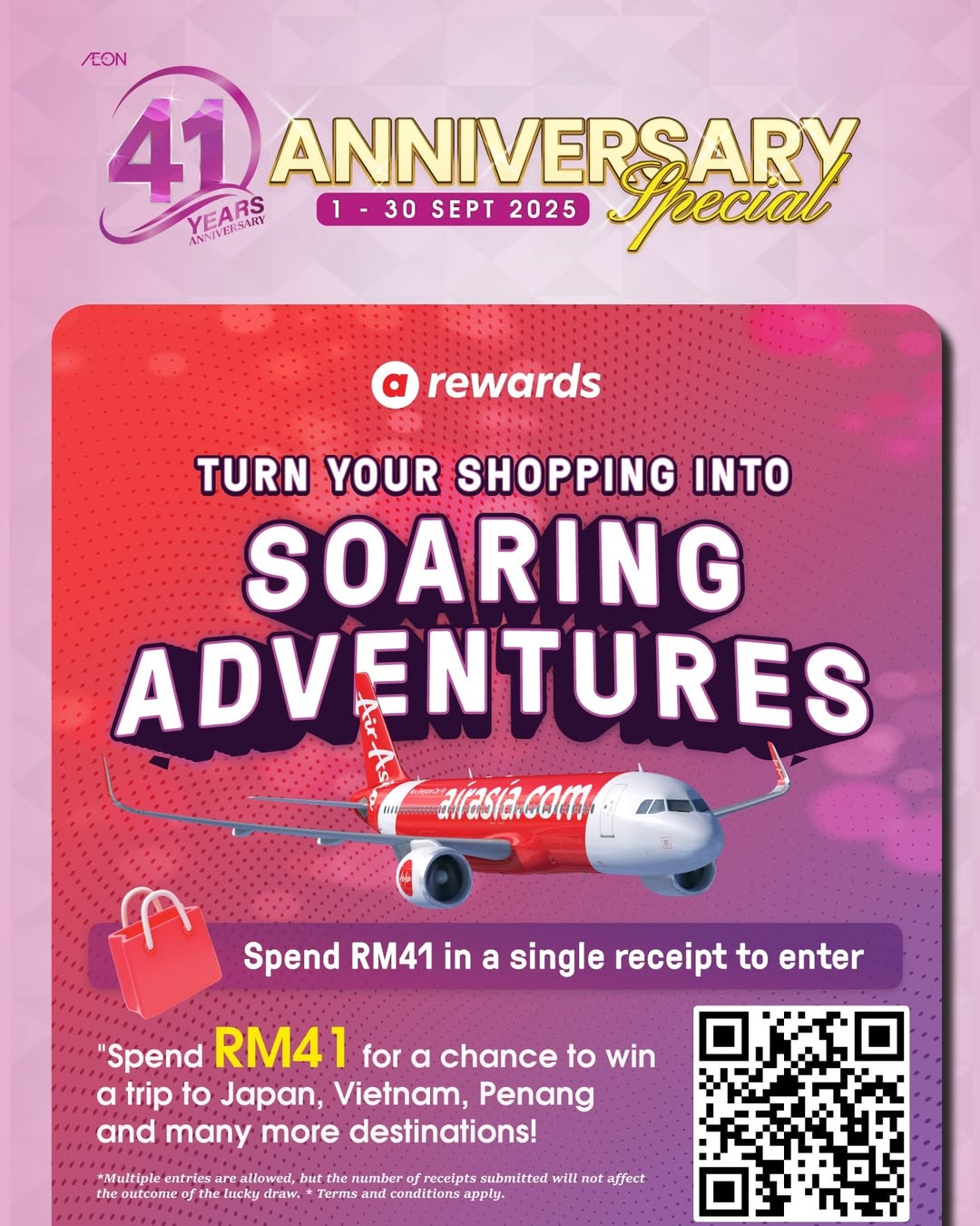 AEON Mall 41st: Shop RM41, Win AirAsia Trips!