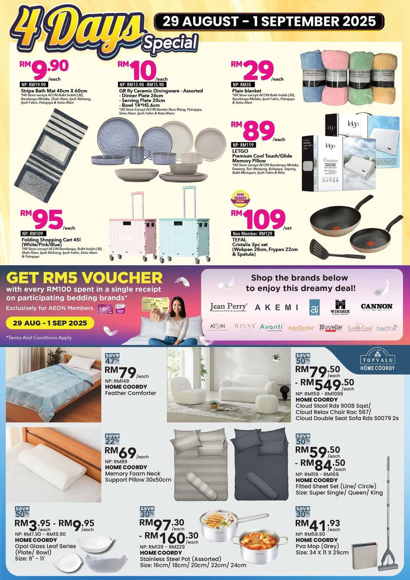 Shoppers enjoying deals at AEON