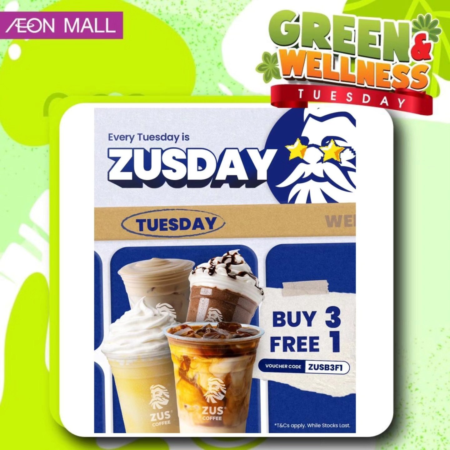 Promotional image for AEON Mall Tebrau City weekday deals