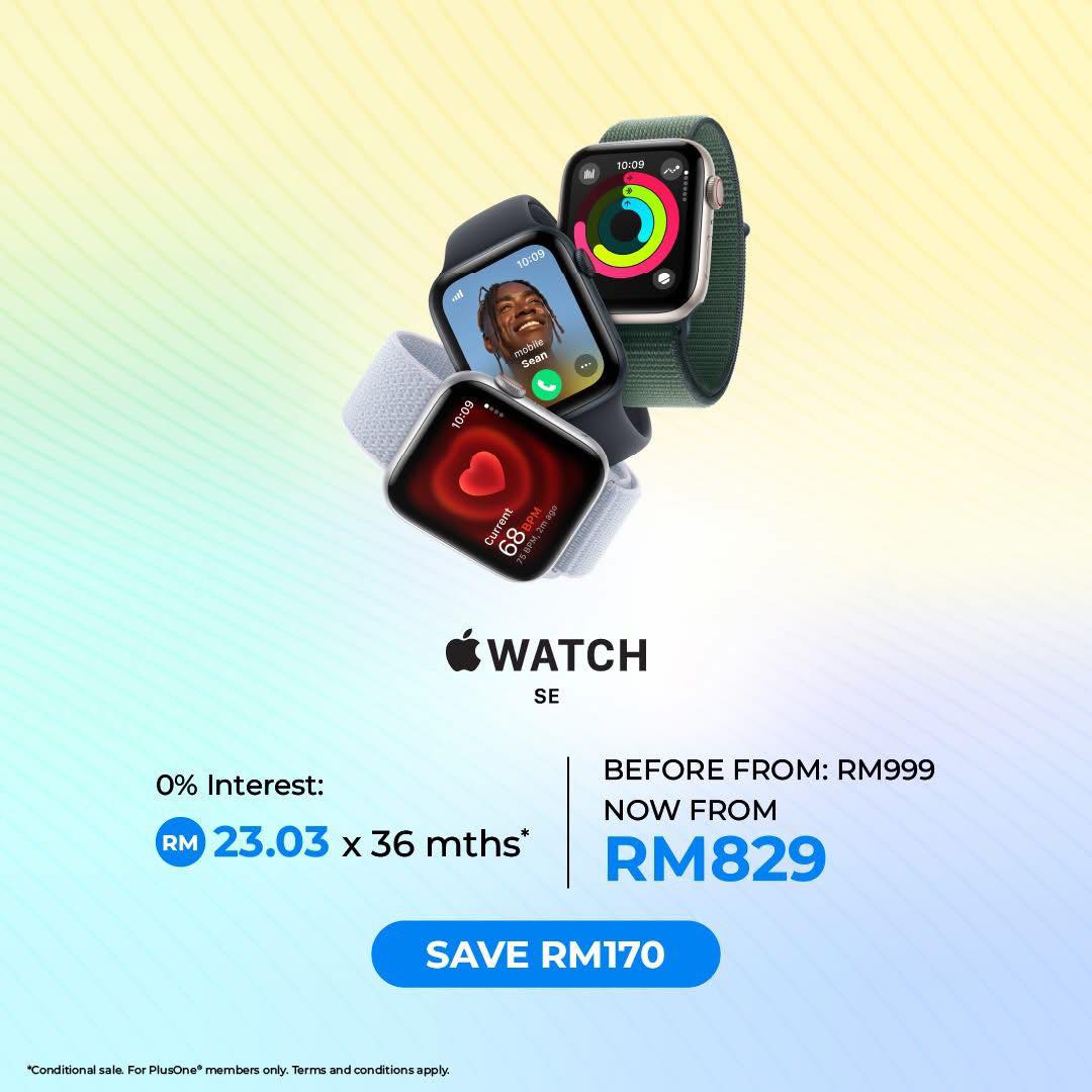 Apple Watch on a wrist, highlighting a discount