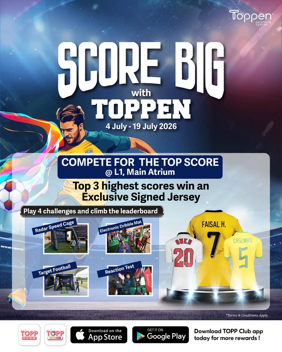 Football challenges at Toppen Shopping Centre L1 Main Atrium