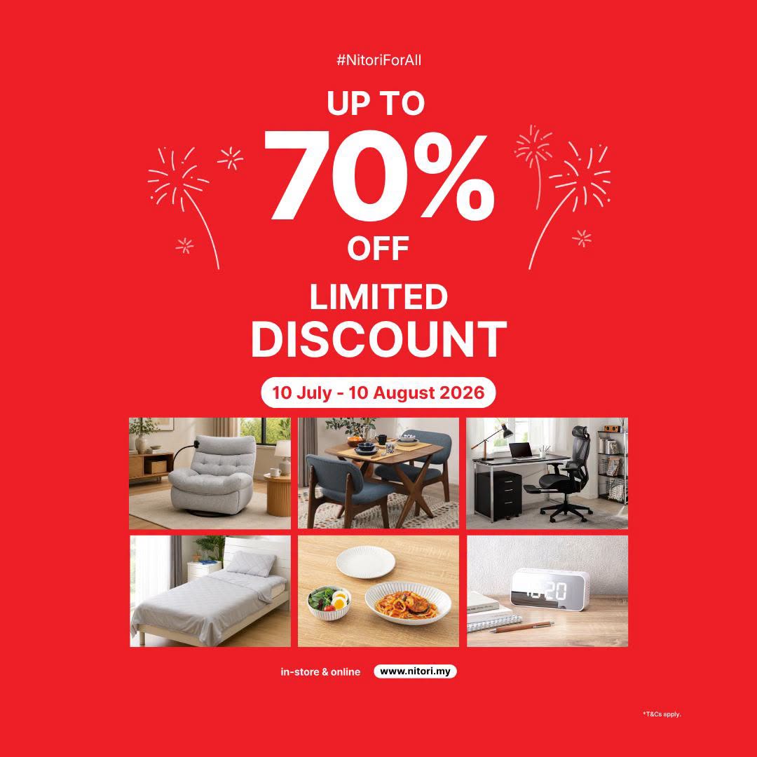 Nitori up to 70% off promotion