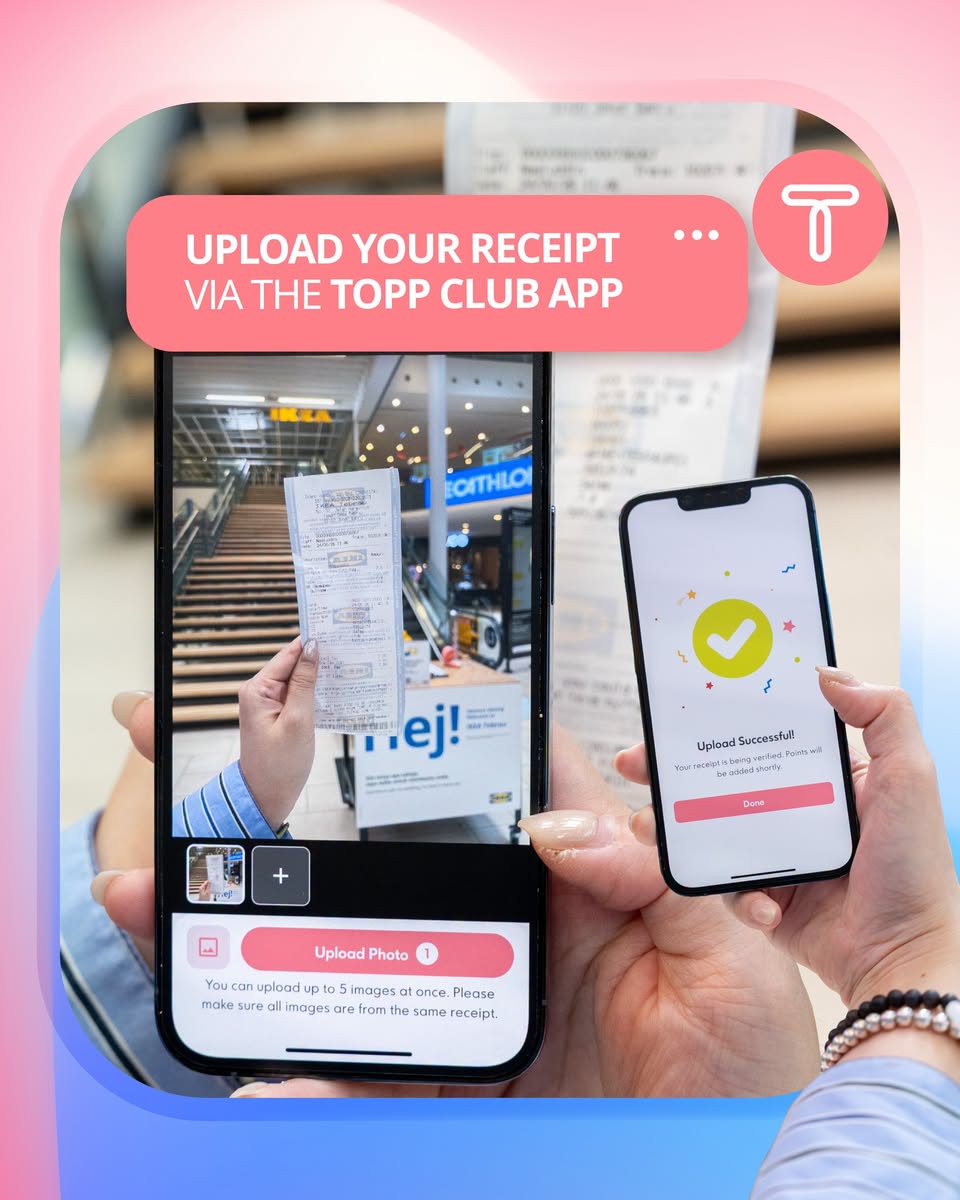 TOPP Club App receipt upload process