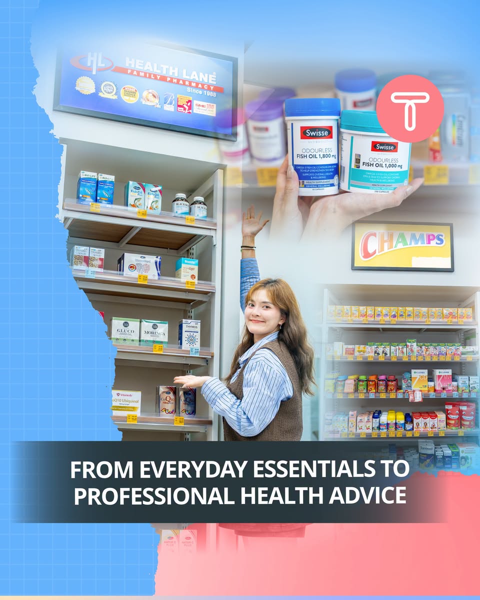 Swisse and Champs products at Health Lane Pharmacy