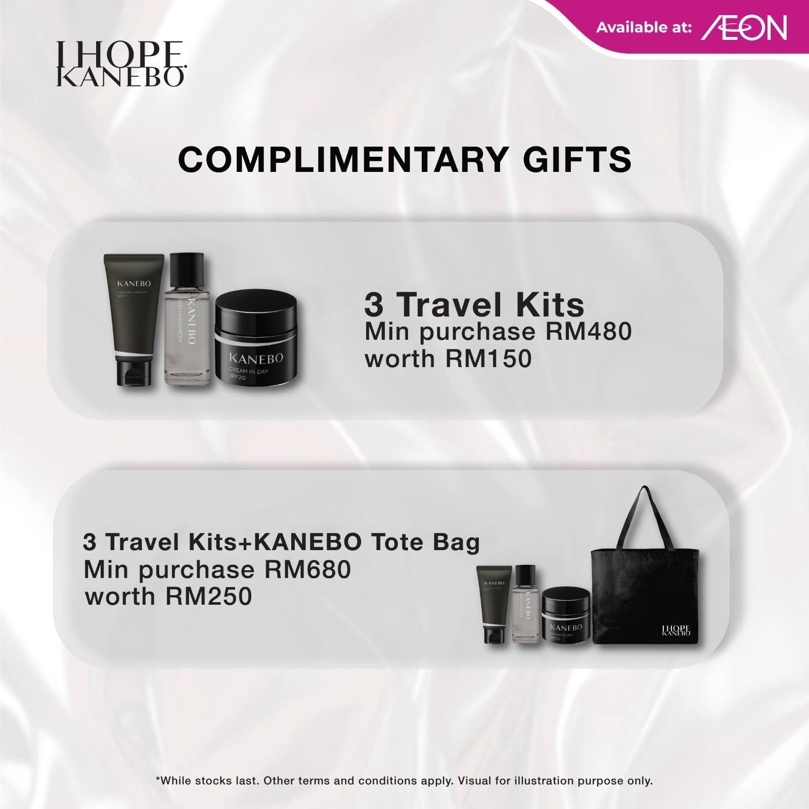 KANEBO skincare products on display