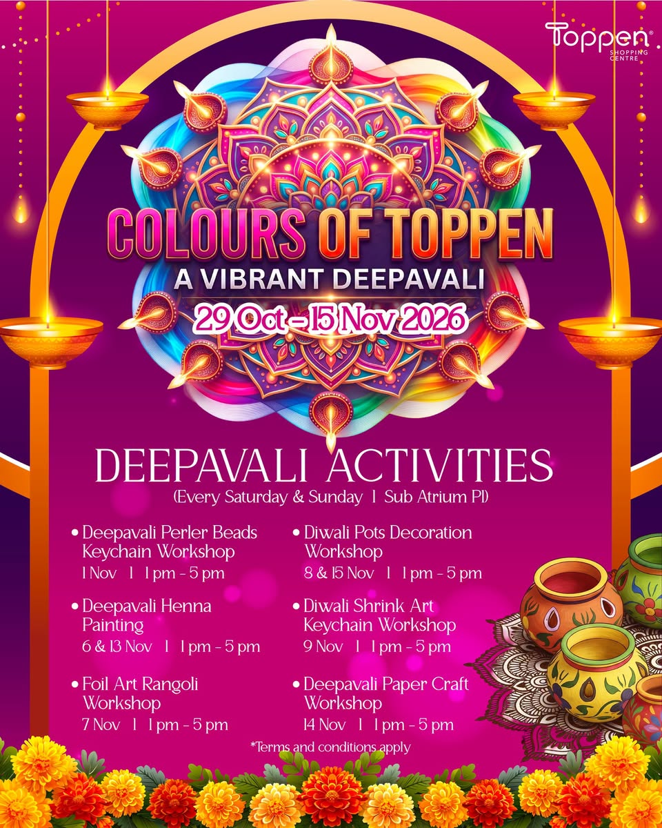 Toppen Deepavali workshop schedule
