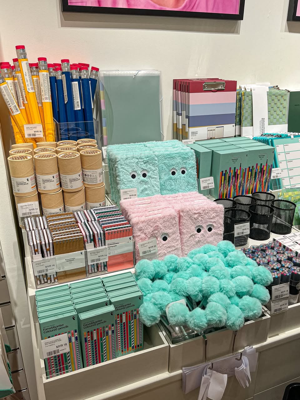 Aisle showcasing various Danish-designed home goods and accessories