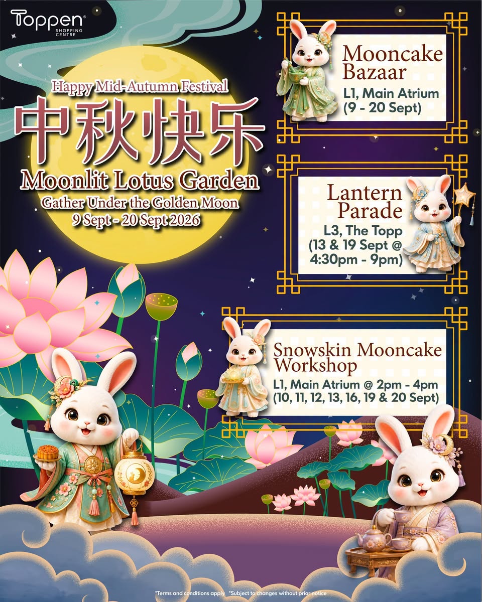 Toppen Shopping Centre Hosts Moonlit Lotus Garden Mid-Autumn Event from 9 to 20