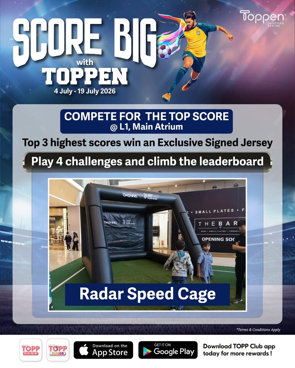 Radar Speed Cage inflatable challenge at Toppen Shopping Centre