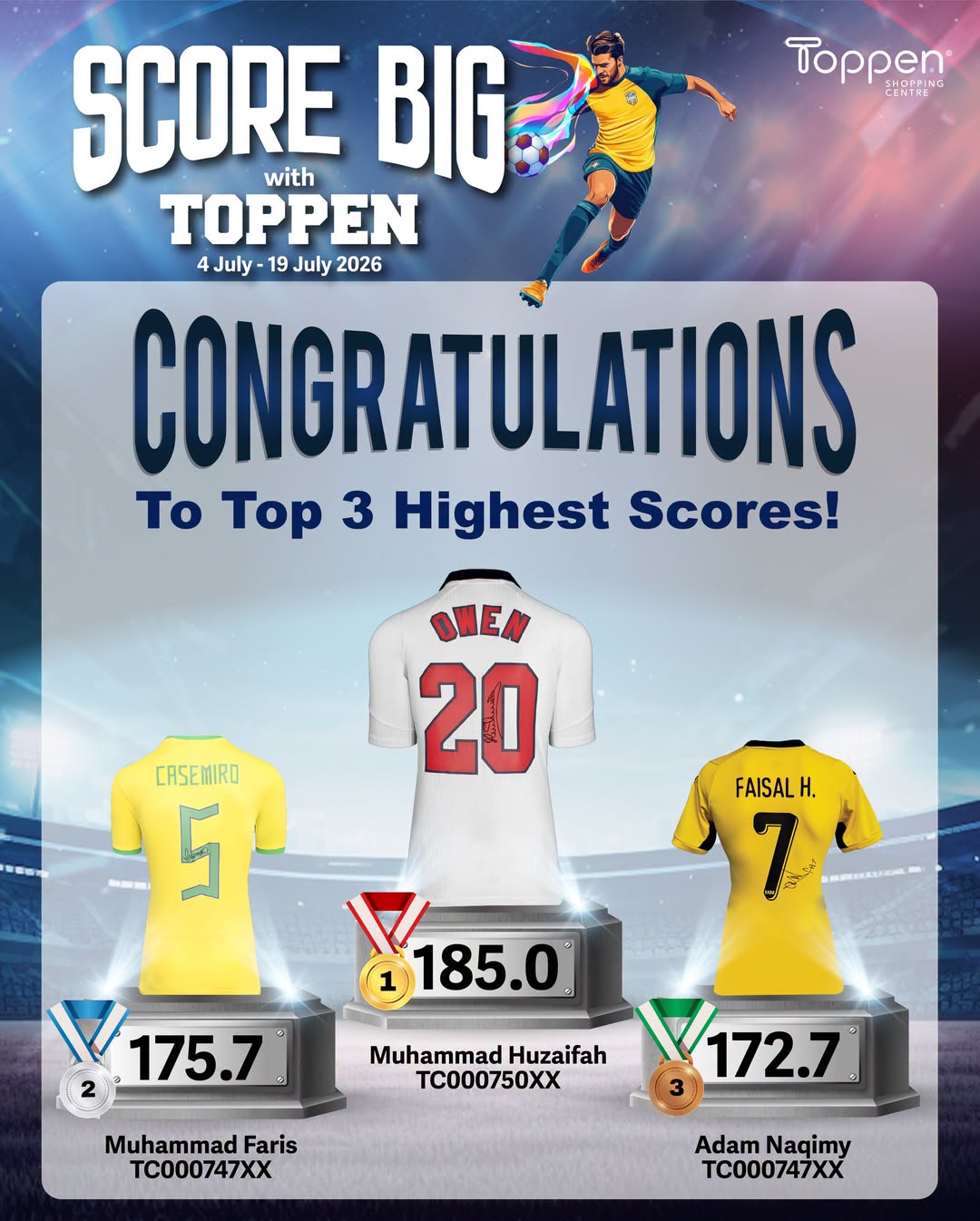 Score Big with TOPPEN Champions Win Signed Football Jerseys
