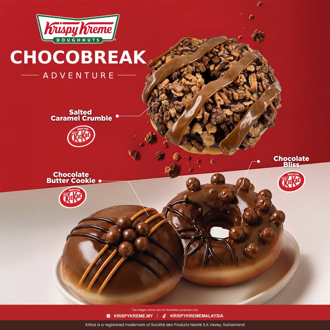 Krispy Kreme Chocobreak Adventure donut varieties