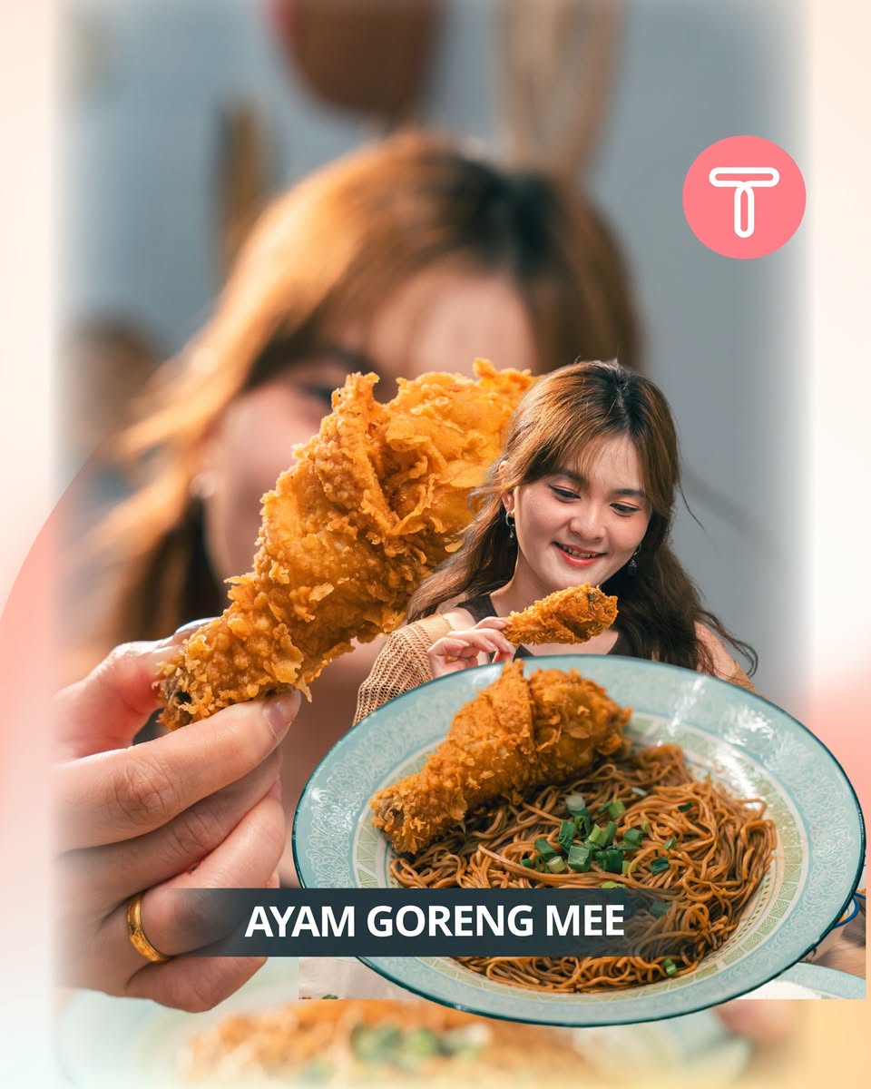 Ayam Goreng Mee crispy fried chicken noodles