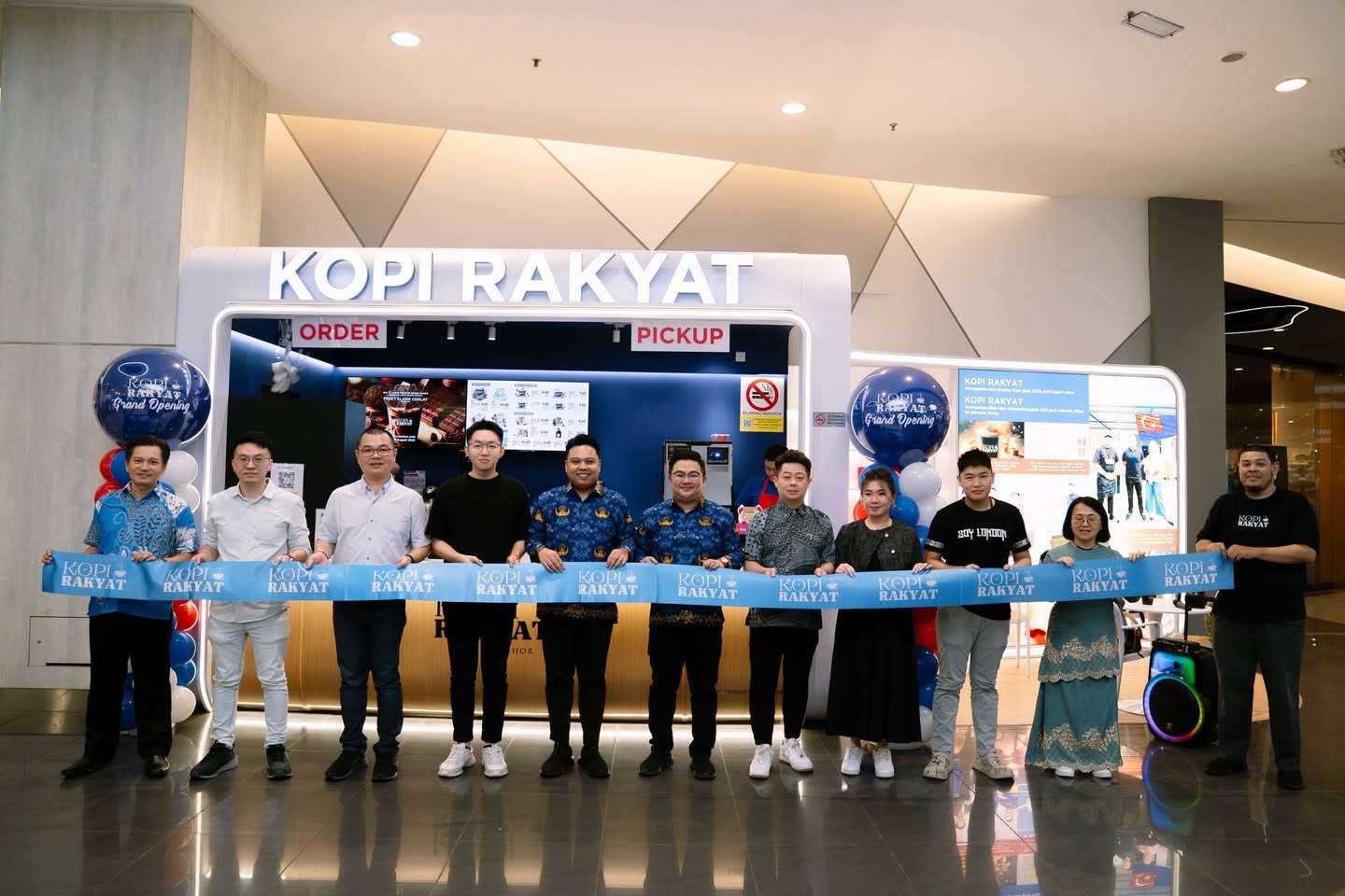 Kopi Rakyat storefront at AEON Mall Tebrau City's grand opening