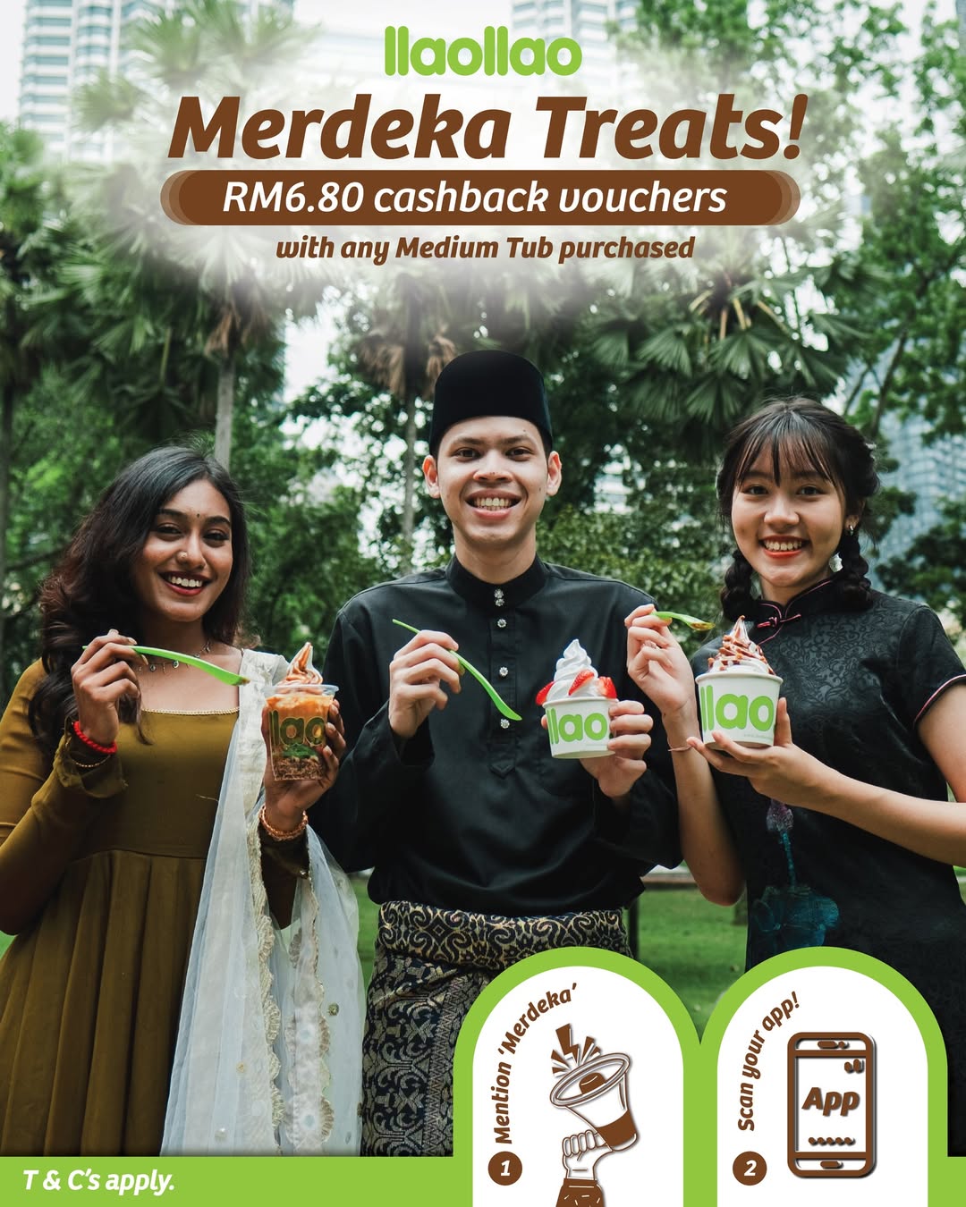 llaollao Merdeka Treats Promotion Banner