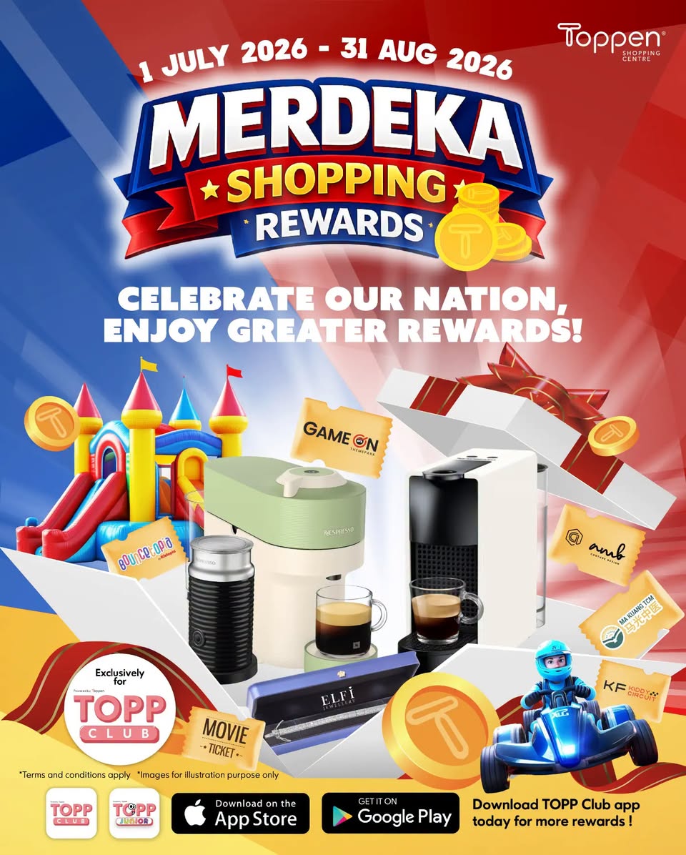 Merdeka Shopping Rewards at Toppen: Win Nespresso Machines, IKEA Tables and More