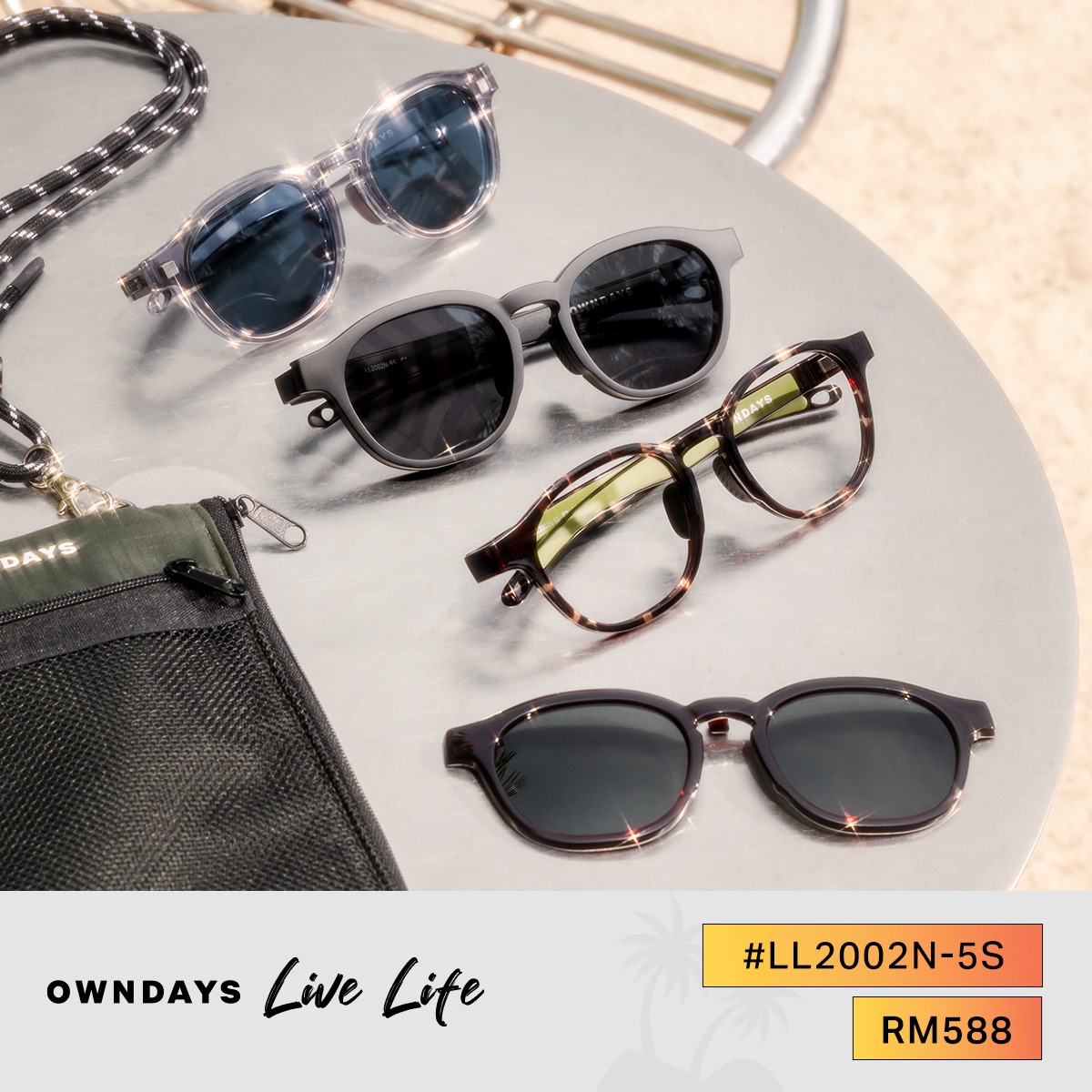 Stylish frame from the OWNDAYS LIVE LIFE collection
