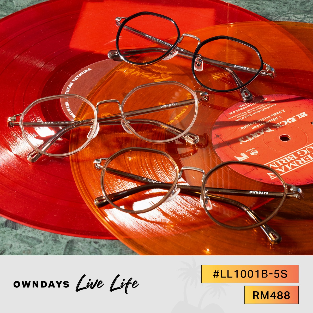 OWNDAYS LIVE LIFE frames designed for comfort