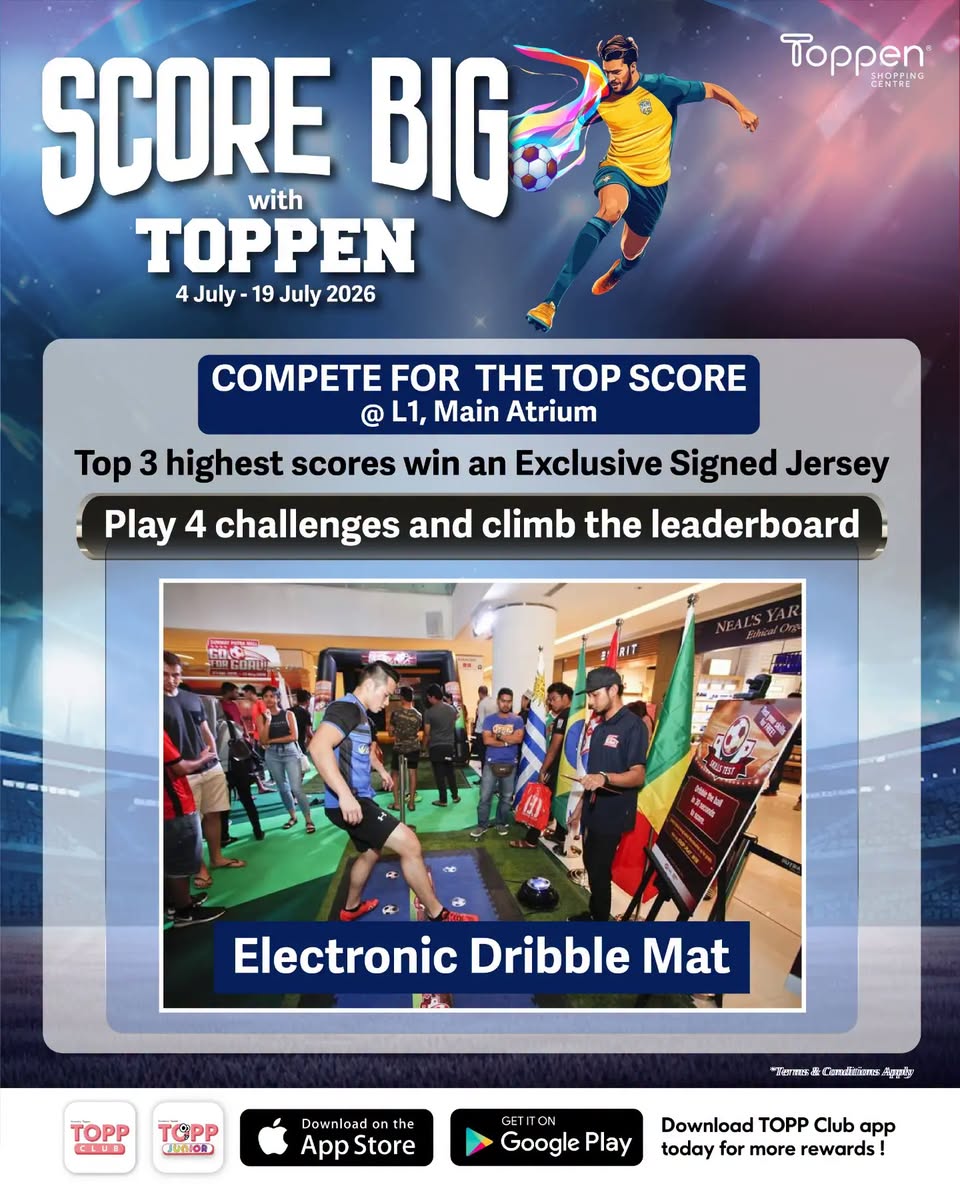 Electronic Dribble Mat challenge at Toppen Shopping Centre