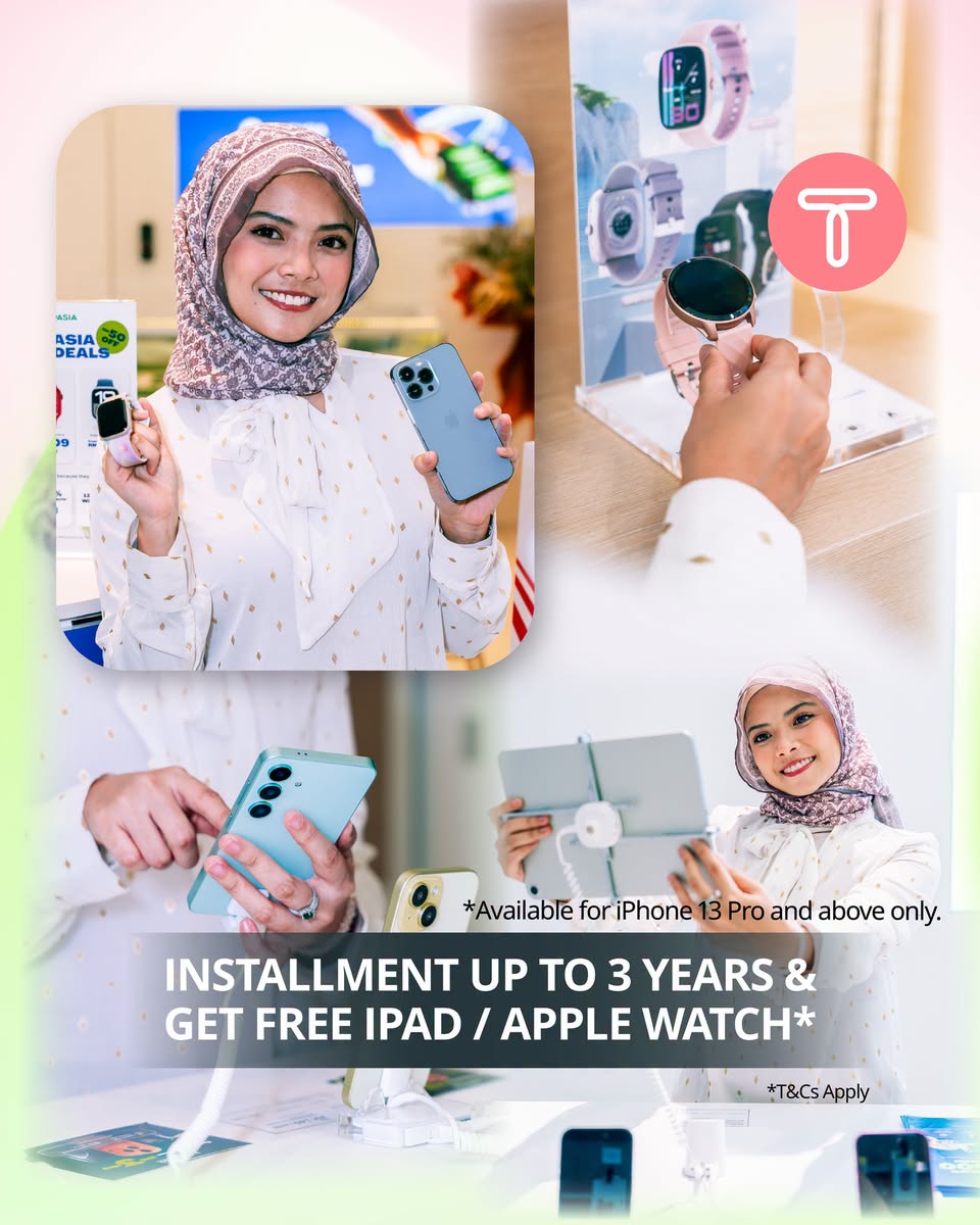 Installment promotion with free iPad or Apple Watch