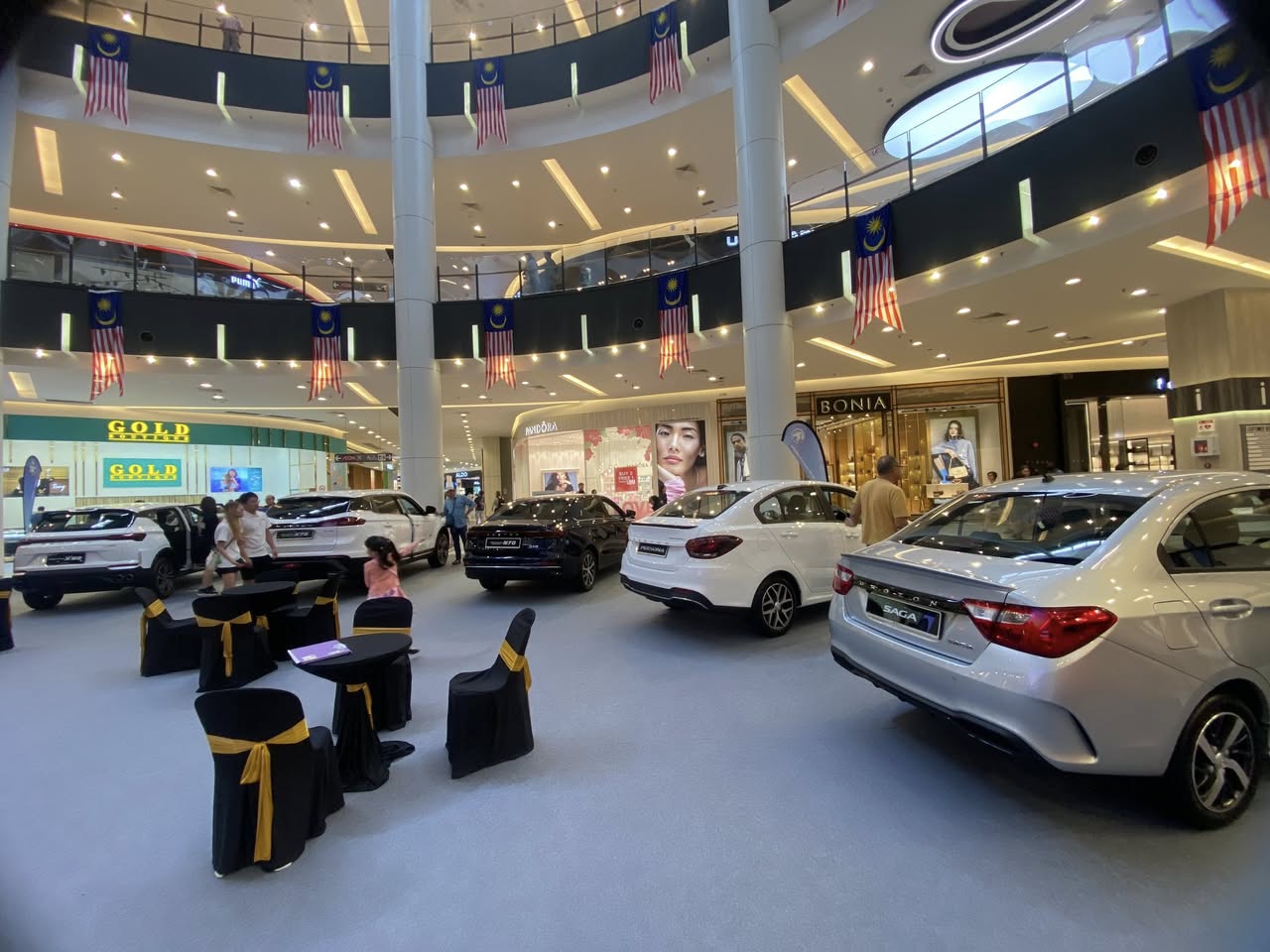 The Proton roadshow booth set up inside AEON Mall, Batu Pahat.