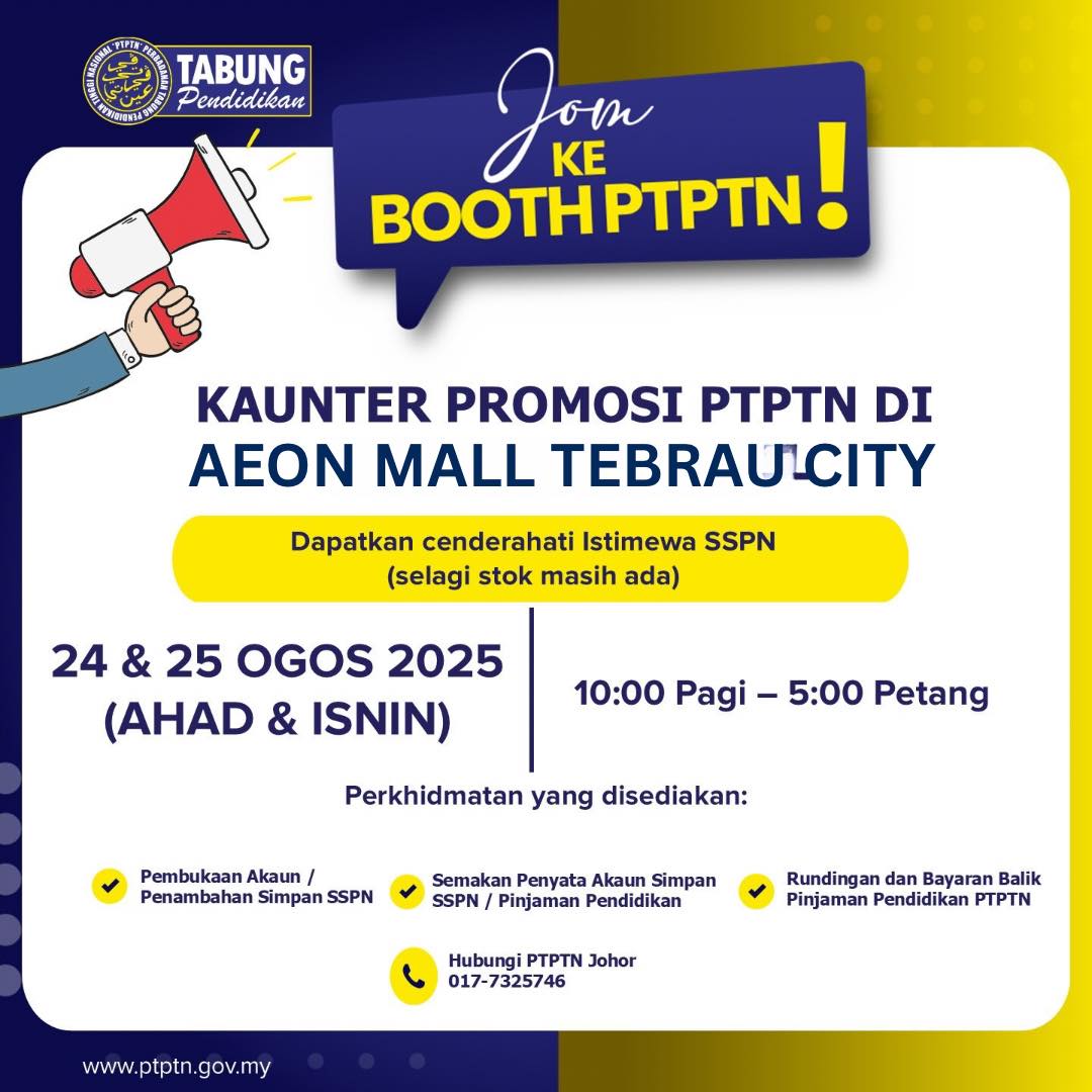 PTPTN Negeri Johor Booth di AEON Mall Tebrau City
