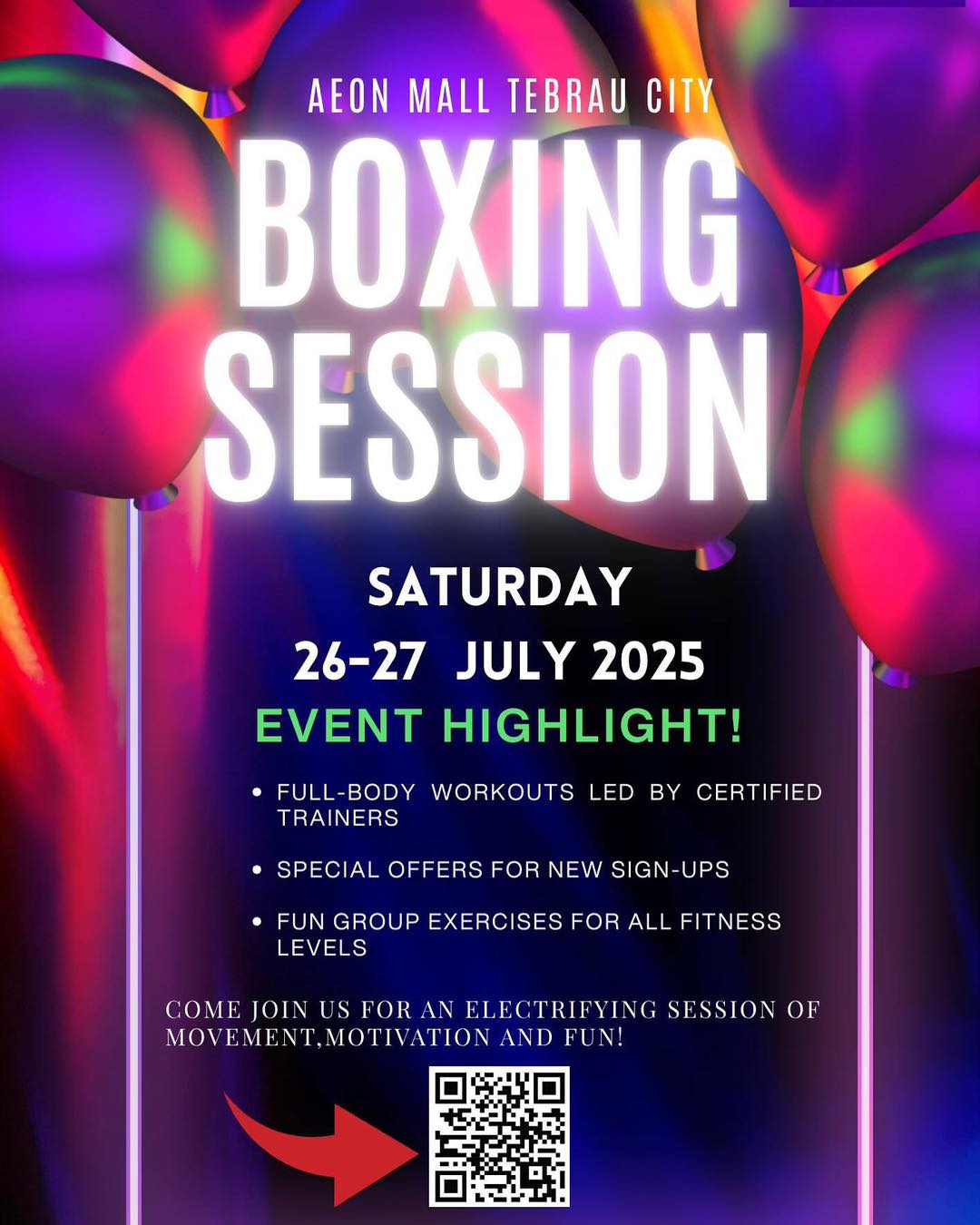 Punch Up Your Fitness: Boxing at AEON Tebrau City