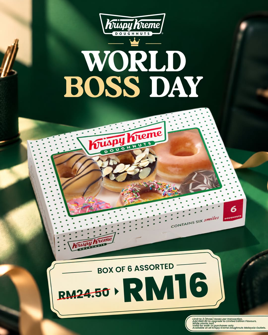 Krispy Kreme RM16 Doughnut Box for Boss's Day 2026