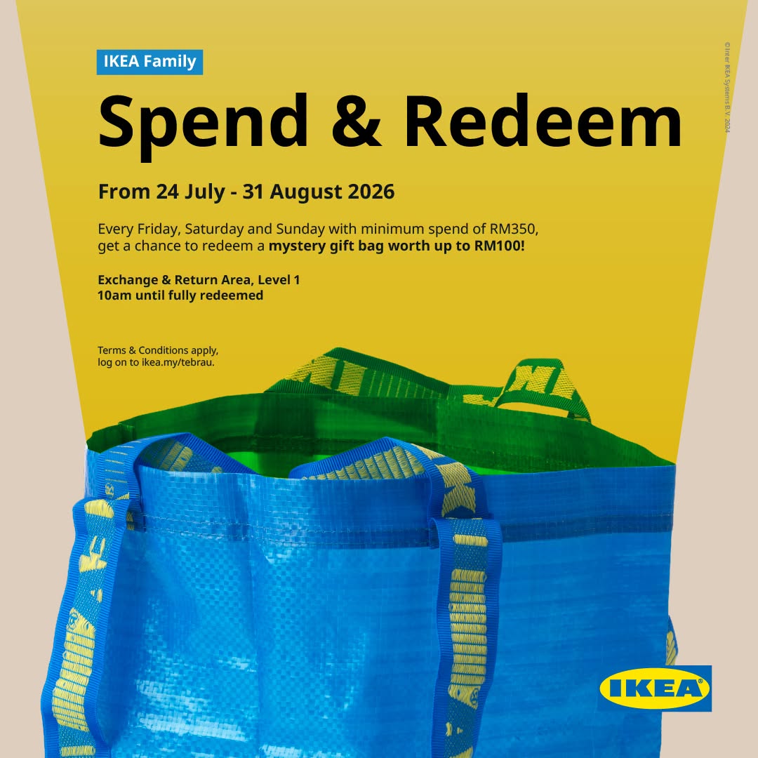 IKEA Tebrau Mystery Gift Bag Redemption with RM350 Weekend Spend