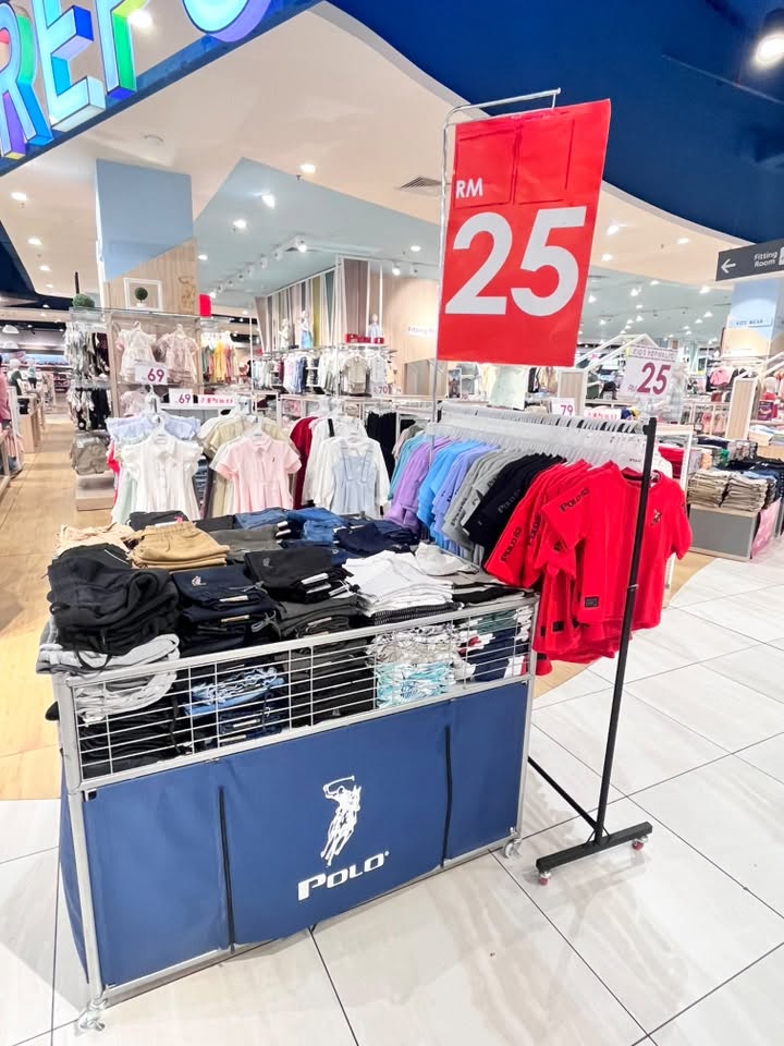 Polo Ralph Lauren display at TQ Day sale