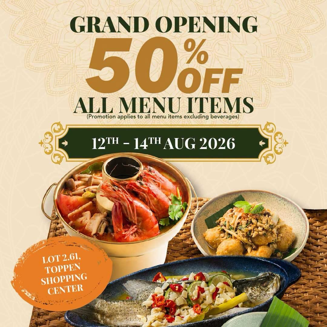 Rusim Thai Kitchen Opens at Toppen with 50% Off Menu Items