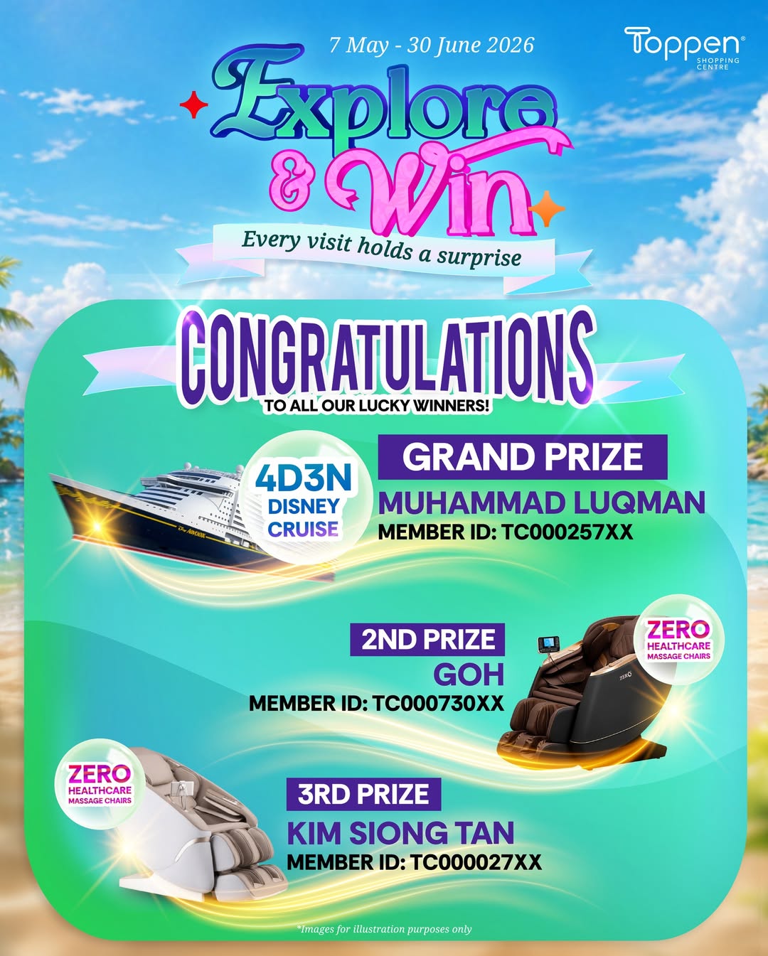 Toppen Announces Explore & Win Travel Around the World Winners