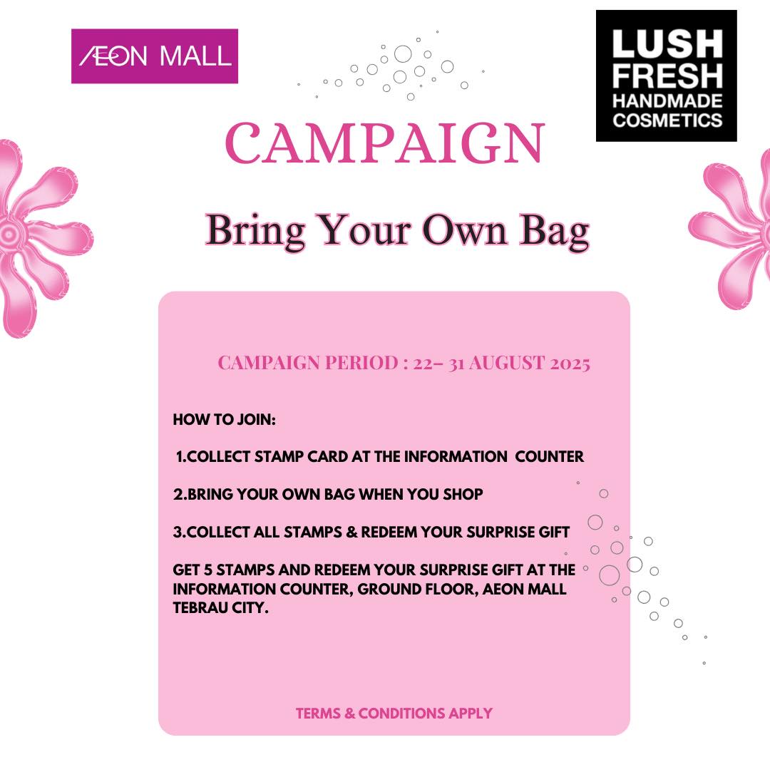AEON MALL Tebrau City Bring Your Own Bag campaign banner
