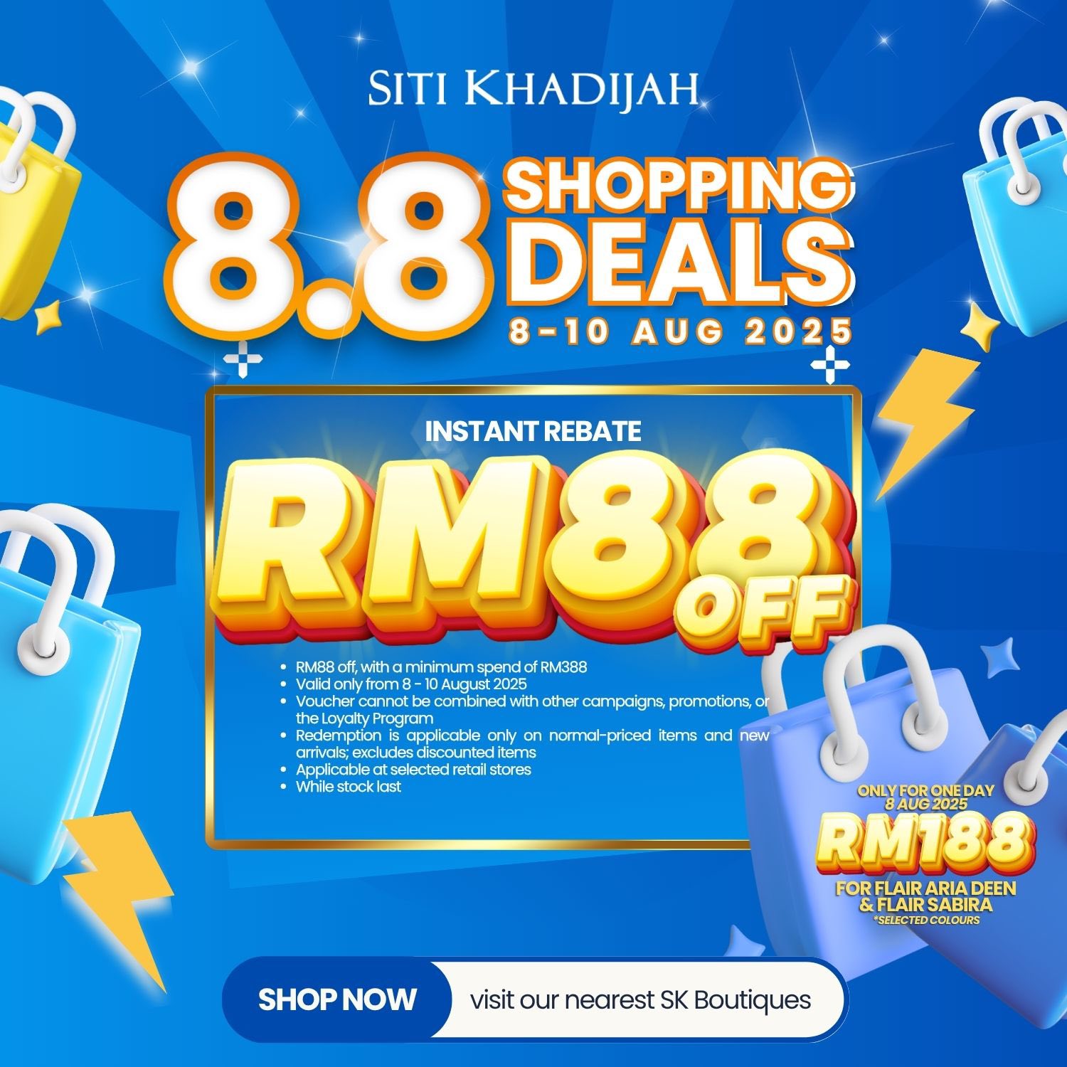 Promotional image for 8.8 shopping deals