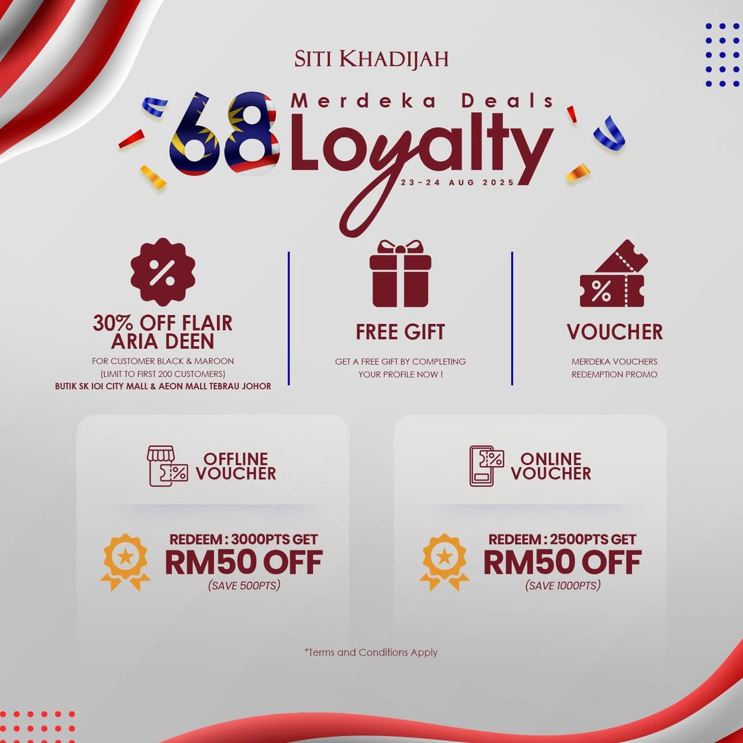Siti Khadijah special event banner at Aeon Mall Tebrau