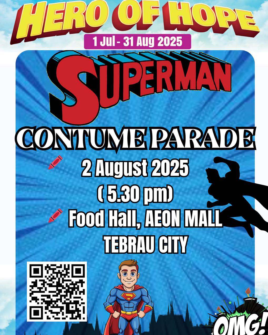 Superman Parade AEON Tebrau: Family Costume Fun 2025
