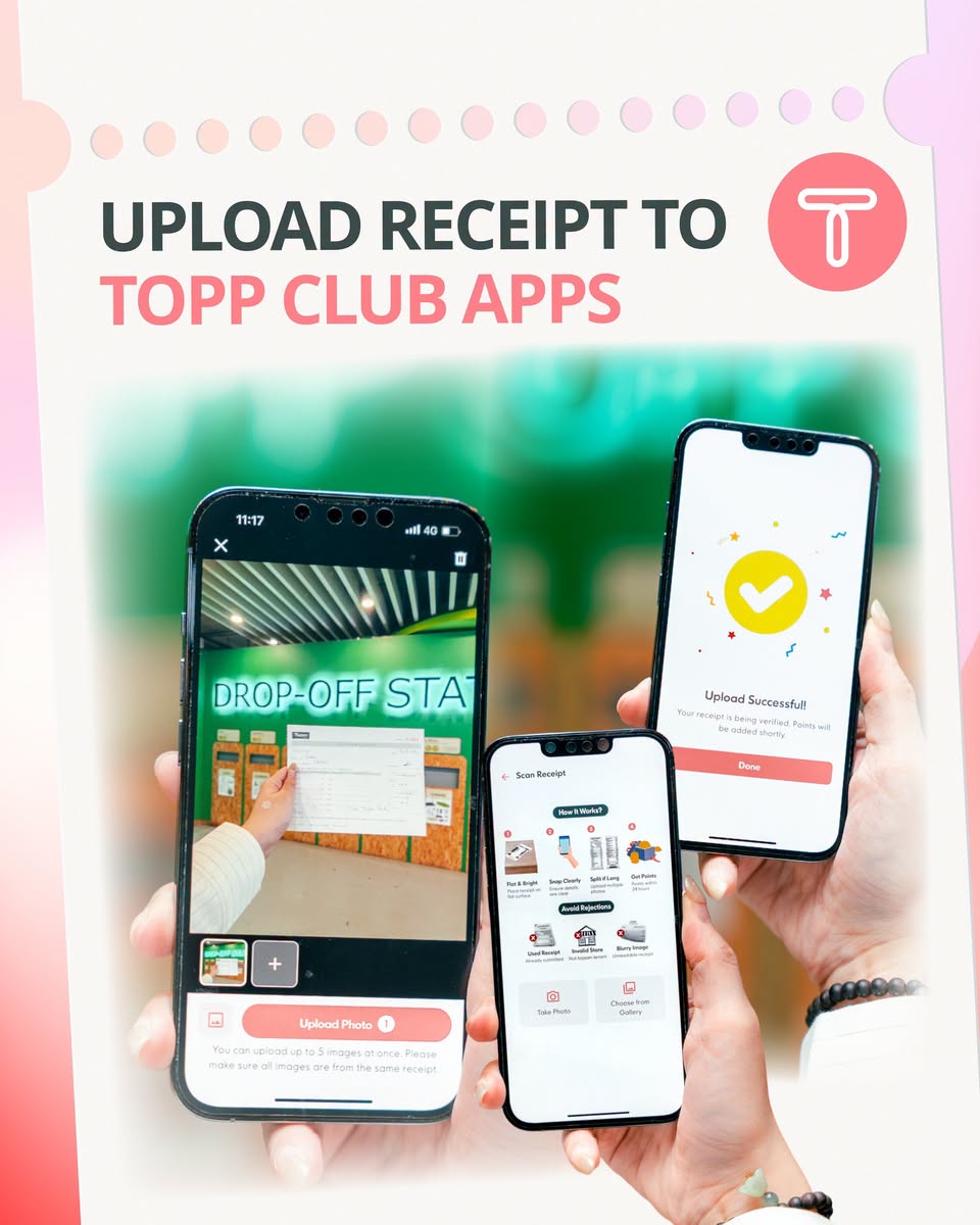 TOPP Club App receipt upload success screen