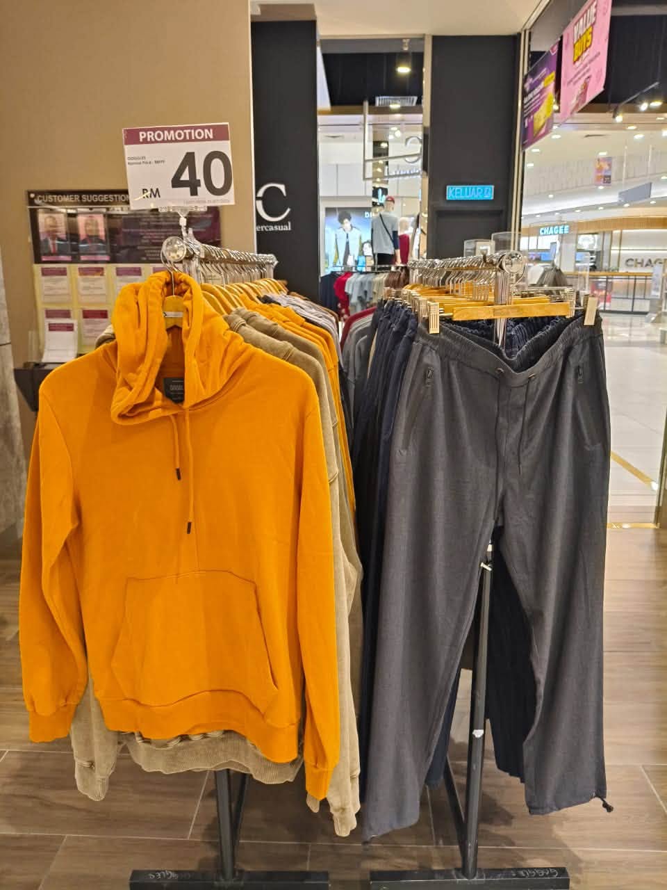 Urban Casual hoodies and pants at Men's Goggles Fair
